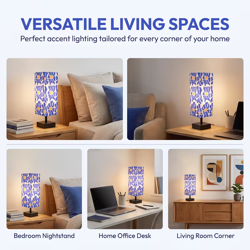 Moderne, kleurrijke tafellamp  - Home Textiles Usa recensie en prijs